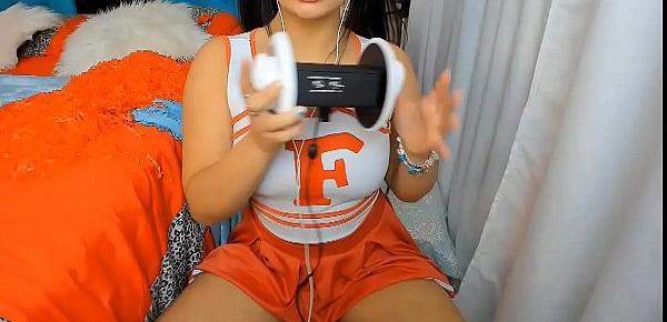  ASMR sexy girl cheerleader Joi Jerk Off instructions FAKE CUM PUNHETA CONTROLADA